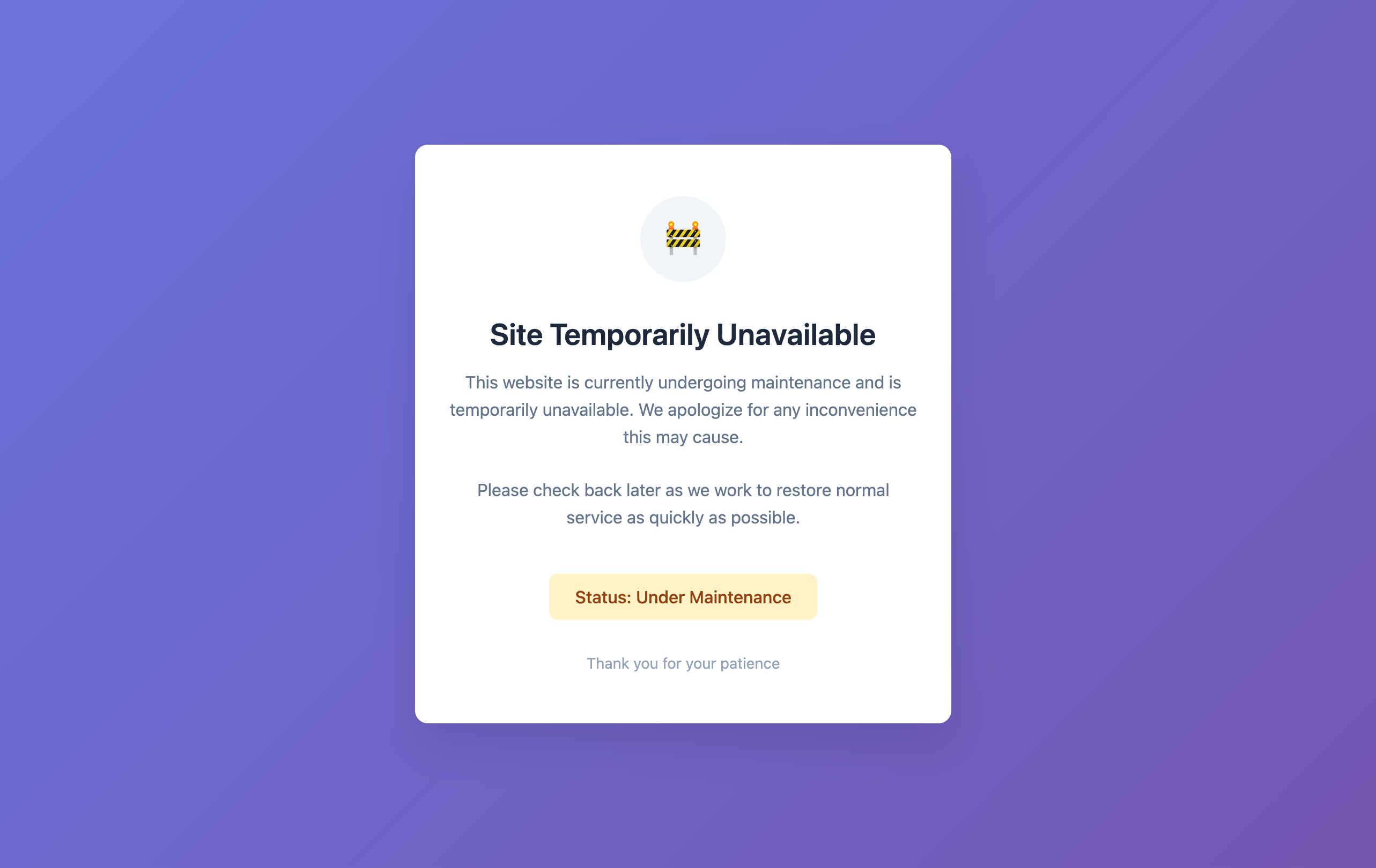 Maintenance Mode
